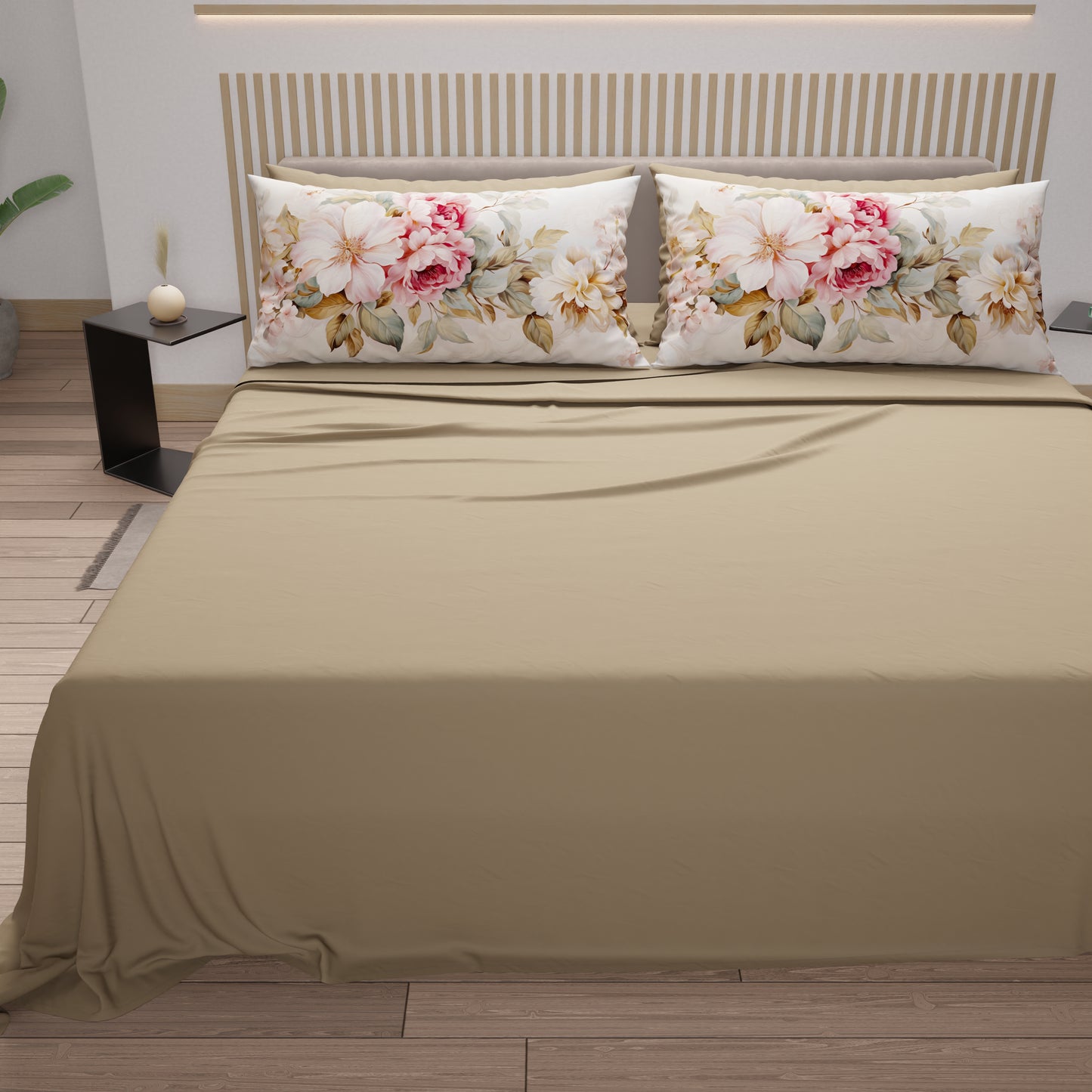 Lenzuola in Cotone, Completo Letto con Federe in Stampa Digitale Provenza