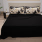 Draps en Coton, Parure de Lit avec Taies d'Oreiller en Impression Numérique Mariposa 05 Noir