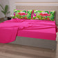 Lenzuola in Cotone, Completo Letto con Federe in Stampa Digitale Flamingo