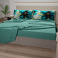 Draps en Coton, Parure de Lit avec Taies d'Oreiller en Impression Numérique Marble Flower 09 Ottanio