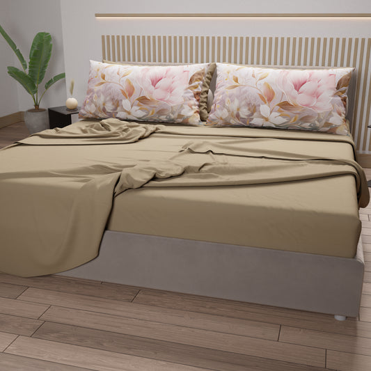 Draps en Coton, Parure de Lit avec Taies d'Oreiller en Impression Numérique Tokyo
