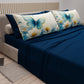 Lenzuola in Cotone, Completo Letto con Federe in Stampa Digitale Mariposa 04 Celeste