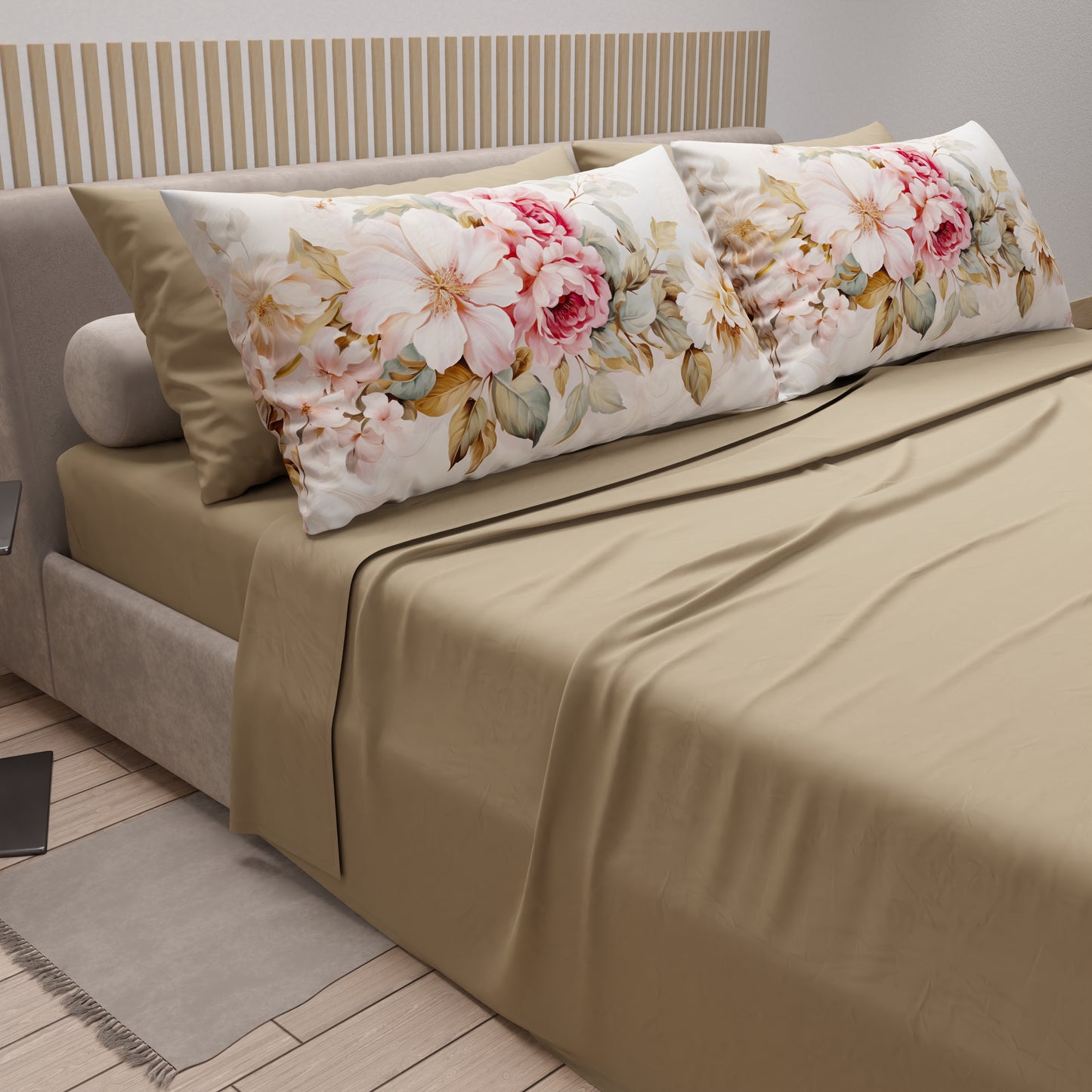 Lenzuola in Cotone, Completo Letto con Federe in Stampa Digitale Provenza