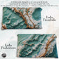Coppia Federe Cuscino Eleganti Effetto Marmo Acquamarina
