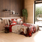 Lenzuolo Copriletto e Federe Eleganti Effetto Marmo Rosso - BLOODY