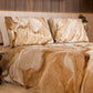 Coppia Federe Cuscino Eleganti Effetto Marmo Beige