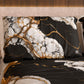 Coppia Federe Cuscino Eleganti Effetto Marmo Nero Bianco