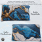 Coppia Federe Cuscino Eleganti Effetto Marmo Blu Notte