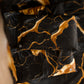 Paire de Taies d'Oreiller Élégantes Effet Marbre Noir Or