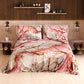 Drap housse, dessus de lit et taies d'oreiller élégants effet marbre rose - PINKERELLE