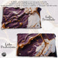 Coppia Federe Cuscino Eleganti Effetto Marmo Viola