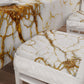 Coprisedia con Elastico Effetto Marmo Bianco | Set 2 o 6 Pz | PETTI