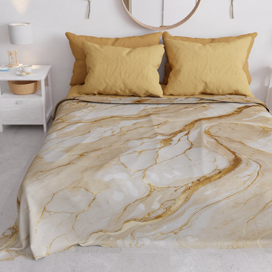 Copriletto Estivo, Coperta Leggera, Lenzuola Copriletto Effetto Beige - DORACREAM