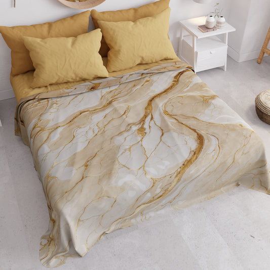 Copriletto Estivo, Coperta Leggera, Lenzuola Copriletto Effetto Beige - DORACREAM