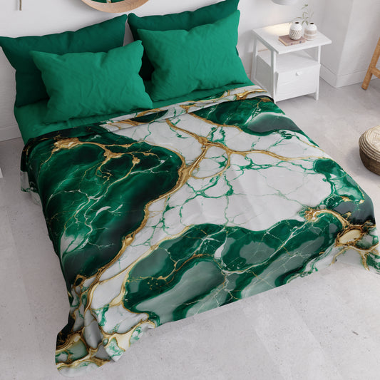 Copriletto Estivo, Coperta Leggera, Lenzuola Copriletto Effetto Smeraldo - ESMERAUR