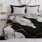 Couvre-lit d'été, Couverture légère, Draps de couvre-lit effet noir blanc - GILDENITE