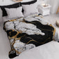 Couvre-lit d'été, Couverture légère, Draps de couvre-lit effet noir blanc - GILDENITE