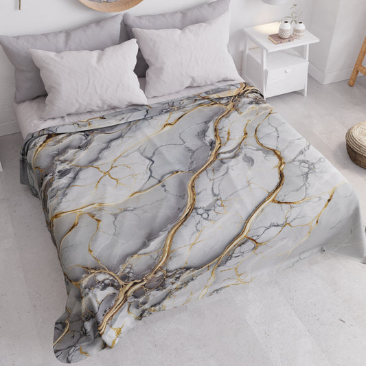 Copriletto Estivo, Coperta Leggera, Lenzuola Copriletto Effetto Grigio Chiaro - GRAFYLUX
