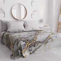 Copriletto estivo con stampa effetto marmo, leggero e decorativo