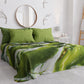Couvre-lit d'été, Couverture légère, Draps de couvre-lit effet marbre vert - PISTACHIUS