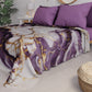 Couvre-lit d'été, Couverture légère, Draps de couvre-lit effet marbre violet - VIOLETRIC