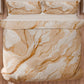 Housse de Couette Double, Simple, 1 Place et Demie, Effet Marbre Beige