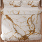 Housse de Couette Double, Simple, 1 Place et Demie, Effet Marbre Blanc