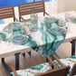 Centre de Table Moderne Effet Marbre Aquatique