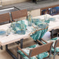 Centre de Table Moderne Effet Marbre Aquatique