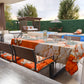 Nappe anti-taches effet marbre élégante orange - AURANGE