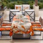 Nappe anti-taches effet marbre élégante orange - AURANGE