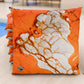 Cuscini per Sedie Cucina Eleganti Effetto Marmo Arancio - AURANGE