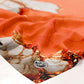 Nappe anti-taches effet marbre élégante orange - AURANGE