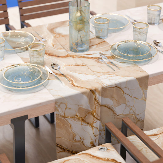 Runner da Tavola Moderno Effetto Marmo Doracream