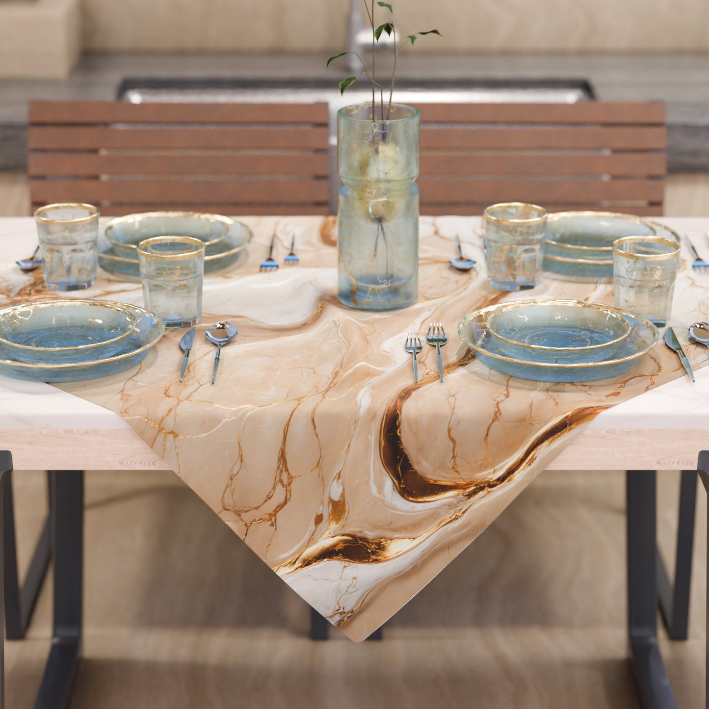 Centre de Table Moderne Effet Marbre Doracream