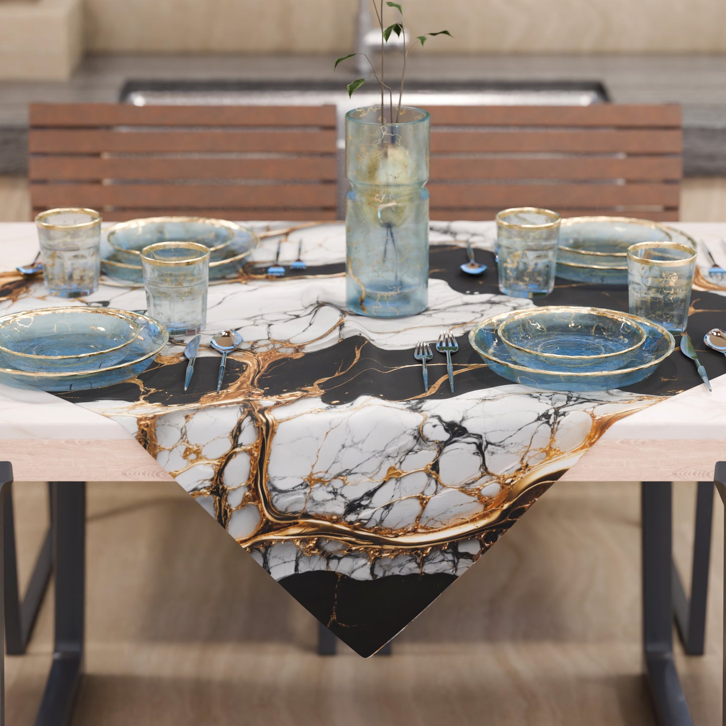 Centre de Table Moderne Effet Marbre Gildenite