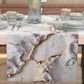 Chemin de Table Moderne Effet Marbre Grafylux