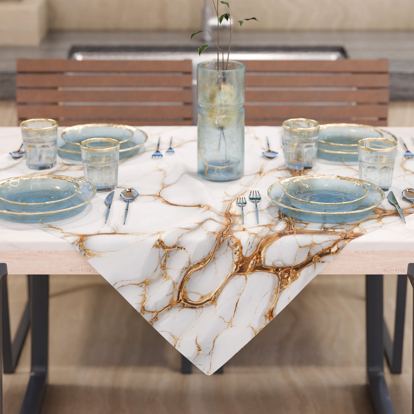 Centre de Table Moderne Effet Marbre Marblice