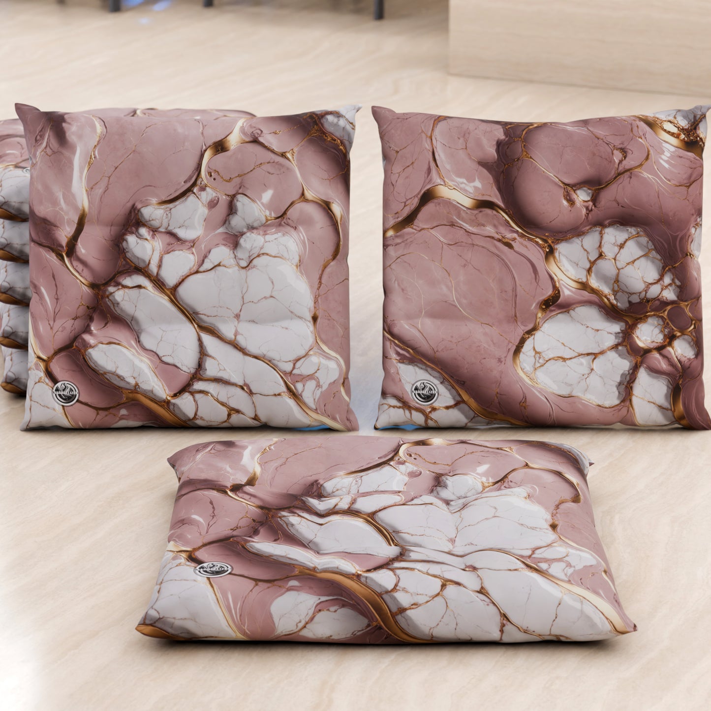 Coussins pour Chaises de Cuisine Élégants Effet Marbre Mauve - MAUVELUXE