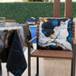 Cuscini per Sedie Cucina Eleganti Effetto Marmo Blu Notte - NAVYGLO