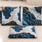 Cuscini per Sedie Cucina Eleganti Effetto Marmo Blu Oceano - OCEAGLINT