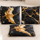 Coussins pour Chaises de Cuisine Élégants Effet Marbre Noir et Or - ONYXLITE