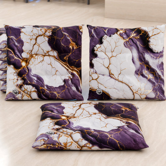 Cuscini per Sedie Cucina Eleganti Effetto Marmo Viola - VIOLETRIC