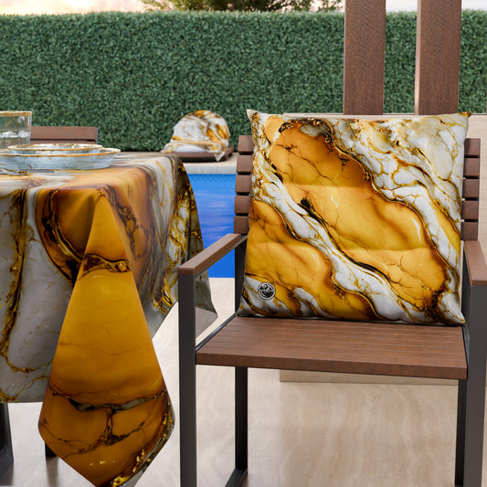 Cuscini per Sedie Cucina Eleganti Effetto Marmo Giallo - YELLOOOWW