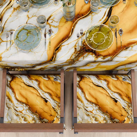 Cuscini per Sedie Cucina Eleganti Effetto Marmo Giallo - YELLOOOWW