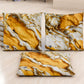 Cuscini per Sedie Cucina Eleganti Effetto Marmo Giallo - YELLOOOWW