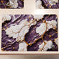 Sets de table américains élégants effet marbre violet - VIOLETRIC