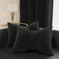 Coussin décoratif Noeud en velours 40x50 cm, coussin de canapé noir