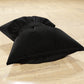 Coussin décoratif Noeud en velours 40x50 cm, coussin de canapé noir