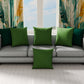 Coussins, Housses de coussin pour canapé, Coussins décoratifs unis vert olive/émeraude